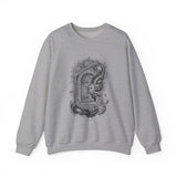 Surreal Bookish Sweatshirt, Keyhole Galaxy Illusion Art Crewneck, Book Lover Gift, Reader Tee, Dark Academia Shirt