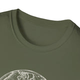 Surreal Travel Shirt, Globe Hot Air Balloon Illusion Art Tee, Adventure Gift, Wanderlust Tee