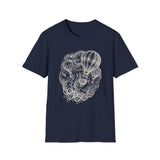 Surreal Coffee Shirt, Coffee Balloons Illusion Art Tee, Coffee Lover Gift, Vintage Engraving Tee