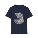 Surreal Angler Shirt, Fish to Island Illusion Art Tee, Fishing Gift, Angler Tee, Fisherman Gift