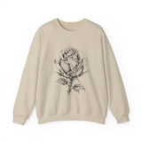 Surreal Garden Sweatshirt, Rose Staircase Illusion Art Crewneck, Gardener Gift, Botanical Plant Tee