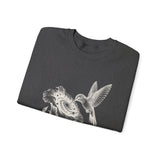 Surreal Bird Sweatshirt, Hummingbird Galaxy Illusion Art Crewneck, Bird Lover Gift, Birdwatching Tee
