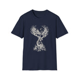 Surreal Christmas Shirt, Reindeer Forest Antlers Illusion Art Tee, Christmas Gift, Winter Holiday Tee
