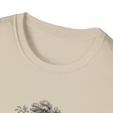 Surreal Cat Shirt, Cat Tree Rings Illusion Art Tee, Cat Lover Gift, Vintage Engraving Cat Tee