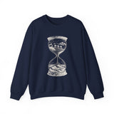 Surreal Travel Sweatshirt, Hourglass Desert Ocean Illusion Art Crewneck, Adventure Gift, Wanderlust Tee