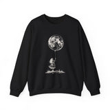 Surreal Celestial Sweatshirt, Moon Balloon Illusion Art Crewneck, Moon Phase Tee, Mystical Witchy Gift