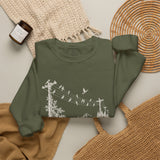 Surreal Music Sweatshirt, Birds on a Wire Melody Illusion Art Crewneck, Musician Gift, Piano Guitar Tee
