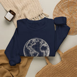 Surreal Travel Sweatshirt, Globe Hot Air Balloon Illusion Art Crewneck, Adventure Gift, Wanderlust Tee