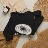 Surreal Cat Sweatshirt, Yarn Galaxy Illusion Art Crewneck, Cat Lover Gift, Vintage Engraving Cat Tee