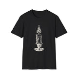 Surreal Christmas Shirt, Christmas Tree Candle Illusion Art Tee, Christmas Gift, Winter Holiday Tee
