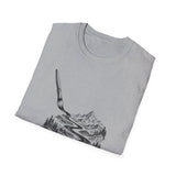 Surreal Artist Shirt, Paintbrush River Illusion Art Tee, Artist Gift, Painter Tee, Vintage Engraving Tee