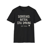 Scratched, Bitten, Still Smiling Shirt, Funny Vet Tech Shirt, Vet Tech Gift, Veterinary Technician Tee, Vet Clinic Gift