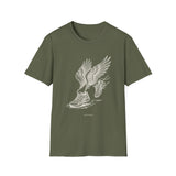 Surreal Runner Shirt, Shoes to Wings Illusion Art Tee, Runner Gift, Running Tee, Marathon Gift