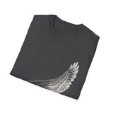 Surreal Pilot Shirt, Airplane Bird Wing Illusion Art Tee, Aviation Gift, Vintage Engraving Tee