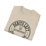 Debits Left, Coffee Right Shirt, Funny Accountant Shirt, Accountant Gift, CPA Tee, Tax Season Gift