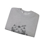Surreal Christmas Sweatshirt, Hot Cocoa Hills Illusion Art Crewneck, Christmas Gift, Winter Holiday Sweater