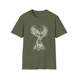 Surreal Christmas Shirt, Reindeer Forest Antlers Illusion Art Tee, Christmas Gift, Winter Holiday Tee