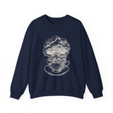 Surreal Bookish Sweatshirt, Storm in a Teacup Illusion Art Crewneck, Book Lover Gift, Reader Tee, Dark Academia Shirt