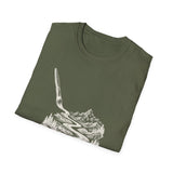 Surreal Artist Shirt, Paintbrush River Illusion Art Tee, Artist Gift, Painter Tee, Vintage Engraving Tee