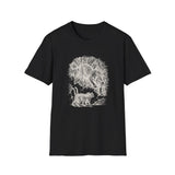 Surreal Cat Shirt, Shadow Tiger Illusion Art Tee, Cat Lover Gift, Vintage Engraving Cat Tee