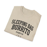 Sleeping Bag Burrito Shirt, Funny Camper Shirt, Camper Gift, Camping Tee, Outdoor Lover Gift