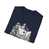 Surreal Christmas Shirt, Gift Box Forest Door Illusion Art Tee, Christmas Gift, Winter Holiday Tee