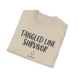 Tangled Line Survivor Shirt, Funny Angler Shirt, Fishing Gift, Angler Tee, Fisherman Gift