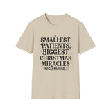 Smallest Patients, Biggest Christmas Miracles Shirt, Funny NICU Nurse Shirt, Neonatal Nurse Gift, NICU Christmas Tee, Nurse Gift