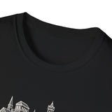 Surreal Chess Club Shirt, Chessboard to City Illusion Art Tee, Chess Player Gift, Chess Tee, Chess Lover Gift