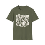 Upstream Effort Award Shirt, Funny Paddler Shirt, Kayaker Gift, Paddling Tee, Lake Life Gift