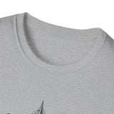 Surreal Travel Shirt, Compass Flower Illusion Art Tee, Adventure Gift, Wanderlust Tee