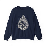 Surreal Ocean Sweatshirt, Seashell City Illusion Art Crewneck, Sailing Tee, Ocean Lover Gift