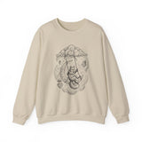 Surreal Celestial Sweatshirt, Moon Swing Fox Illusion Art Crewneck, Moon Phase Tee, Mystical Witchy Gift