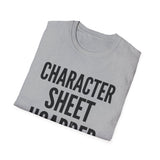 Character Sheet Hoarder Shirt, Funny Game Master Shirt, Tabletop Gamer Gift, RPG Tee, Game Night Gift