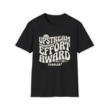 Upstream Effort Award Shirt, Funny Paddler Shirt, Kayaker Gift, Paddling Tee, Lake Life Gift