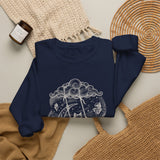 Surreal Celestial Sweatshirt, Moon Swing Fox Illusion Art Crewneck, Moon Phase Tee, Mystical Witchy Gift