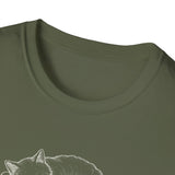 Surreal Cat Shirt, Cloud Cat Illusion Art Tee, Cat Lover Gift, Vintage Engraving Cat Tee