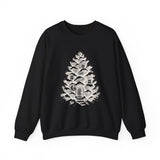 Surreal Christmas Sweatshirt, Pinecone House Illusion Art Crewneck, Christmas Gift, Winter Holiday Sweater