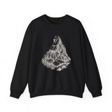 Surreal Bookish Sweatshirt, Book Mountains Illusion Art Crewneck, Book Lover Gift, Reader Tee, Dark Academia Shirt