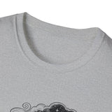 Surreal Coffee Shirt, Coffee Moon Illusion Art Tee, Coffee Lover Gift, Vintage Engraving Tee