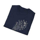 Surreal Firefighter Shirt, Fire Hose Doves Illusion Art Tee, Firefighter Gift, Vintage Engraving Tee