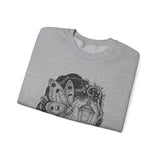 Surreal Celestial Sweatshirt, Moon Phase Moth Illusion Art Crewneck, Moon Phase Tee, Mystical Witchy Gift