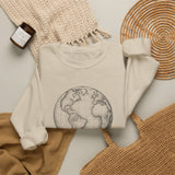 Surreal Travel Sweatshirt, Globe Hot Air Balloon Illusion Art Crewneck, Adventure Gift, Wanderlust Tee