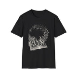 Surreal Bookish Shirt, Pages to Birds Illusion Art Tee, Book Lover Gift, Reader Tee, Dark Academia Shirt