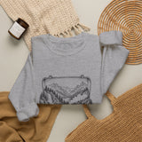 Surreal Travel Sweatshirt, Suitcase Valley Illusion Art Crewneck, Adventure Gift, Wanderlust Tee