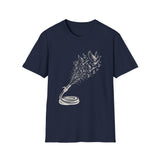 Surreal Firefighter Shirt, Fire Hose Doves Illusion Art Tee, Firefighter Gift, Vintage Engraving Tee