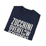 Zucchini Overflow Department Shirt, Funny Vegetable Gardener Shirt, Gardener Gift, Gardening Tee, Vegetable Garden Gift