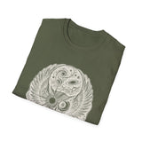 Surreal Celestial Shirt, Eclipse Owl Illusion Art Tee, Moon Phase Tee, Mystical Witchy Gift