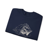 Surreal Ocean Sweatshirt, Ship Kite Illusion Art Crewneck, Sailing Tee, Ocean Lover Gift