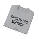 Tangled Line Survivor Shirt, Funny Angler Shirt, Fishing Gift, Angler Tee, Fisherman Gift